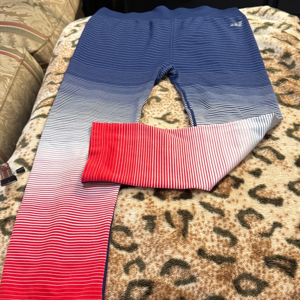BCG Navy Leggings with Red White and Blue Accents